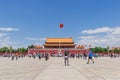 Visitors on a sunny Tiananmen Square, Beijing, China